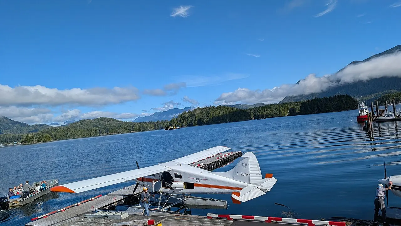 Floatplanes at the Tofino harbour water aerodrome